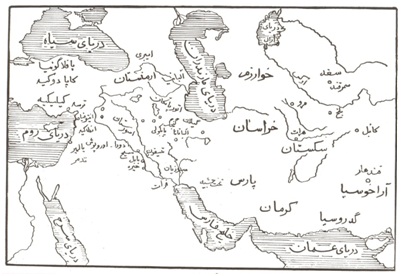 نقشه ایران در دوره ساسانیان